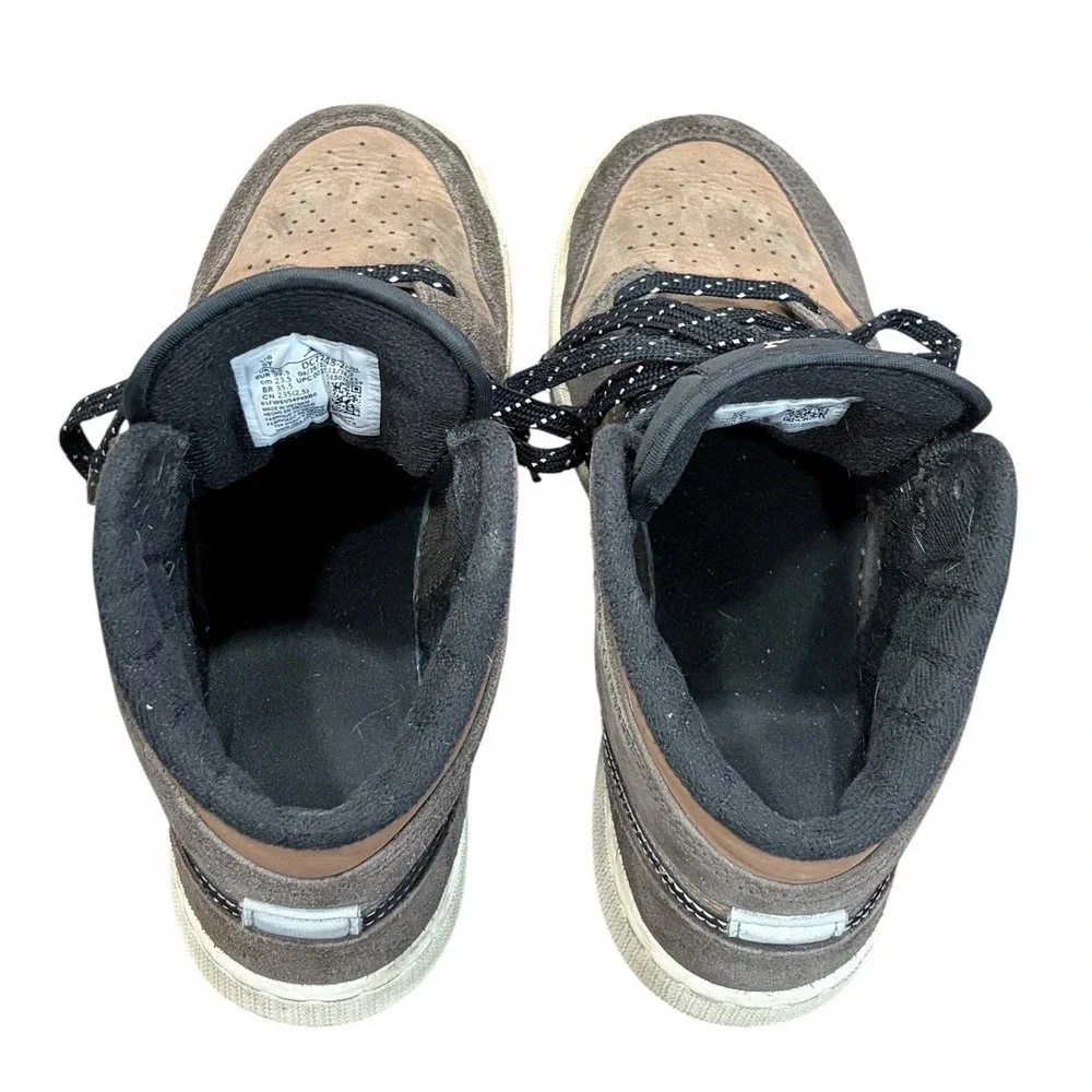 Air Jordan 1 SE Mid‎ Shoes Sneakers Dark Chocolate Youth Size 5Y DC7248-200